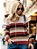 Blusa Tricot Ciganinha Listrada Off Shoulder - Imagem 2