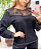 Blusa Crepe com Tule no Busto e Manga Longa - Imagem 1