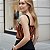 Cropped Tricot Feminino Detalhe Listra em V Decote - Imagem 15