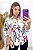 Blusa Crepe Manga Longa com Detalhe Folhagem - Imagem 1