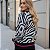 Blusa Tricot Manga Longa Zebra - Estilo Animal Print Ousado para o Inverno - Imagem 4