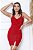 Vestido Curto Justo Lurex com Fenda e Tule no Decote - Imagem 7