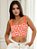 Cropped Feminino Tricô Xadrez com Corações - Tendência Verão - Imagem 1