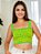 Cropped Feminino Tricô Xadrez com Corações - Tendência Verão - Imagem 9