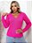 Blusa Feminina de Tricô Gola V Manga Longa Básica Inverno Tricot - Imagem 1