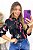 Blusa Crepe Manga Longa com Estampa Beija-Flor - Imagem 1