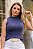 Blusa de Tricô Feminina Canelada Gola Alta Trançada - Tricô Canelado com Trancinha - Imagem 2