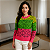 Blusa de Tricô Feminina Geometric Manga Longa Tendência Inverno - Imagem 12