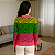 Blusa de Tricô Feminina Geometric Manga Longa Tendência Inverno - Imagem 5