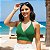 Top Tricot Modal Canelado Alça Fina Verão Casual Feminino - Imagem 2