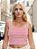 Cropped Tricot Modal Listrado em Relevo - Conforto e Estilo Casual - Imagem 9