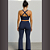 Conjunto Top + Calça Flare - Tecido Emanna - Imagem 2