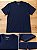 Camiseta Básica Azul Marinho Gola O - Bordado - Imagem 3