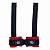 STRAP LONG (PAR) - PRETO/VERMELHO - Imagem 1