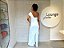 V041 Vestido Longo Um Ombro Alfaiataria - Off White - Imagem 2