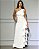 VSBW 592910 Vestido De Noiva Longo Decote De Um Ombro Saia Evase Com Babado - Off White - Imagem 1