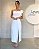 VCK 5003 Vestido De Noiva Longuete Minimalista Com Fenda E Alça Com Babado Unica - Off White - Imagem 2