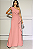 VSBW 592880 Vestido De Festa Longo Decote Um Ombro E Saia Evase Com Babados - Rosa - Imagem 1