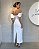 VCK 1006 Vestido De Noiva Longuete Decote Coração Com Mangas Ombro A Ombro Elegante - Minimalista Off White - Imagem 3