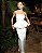 VCK 29006 Conjunto De Noiva Com Corset Tomara Que Caia E Saia Longa Com Detalhe Bufante Da Blusa Na Cintura- Off White - Imagem 1