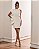 VCK 3003 Vestido Curto Com Manga Babado De Um Lado Ziper Nas Costas E Gola Alta - Off White - Imagem 1