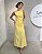 VCK 8010 Vestido Longuete Decote Assimetrico Com Leve Franzido No Quadril E Saia Reta - Amarelo - Imagem 1