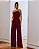 VCK 9009 Macacão Tomara Que Caia Decote Assimetrico E Pantalona Elegante - Bordo - Imagem 1