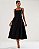 VCT 60292 Vestido Midi Em Tricoline Decote Reto E Saia Evase - Preto - Imagem 1