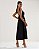 VCT 60292 Vestido Midi Em Tricoline Decote Reto E Saia Evase - Preto - Imagem 2