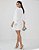 VCT 60355 Vestido Curto Decote V Com Mangas Capas - Off White - Imagem 2