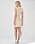 VCT 60366 Vestido Curto Decote Gola Redonda Mangas Com Ombreiras E Ziper Nas Costas - Amarelo - Imagem 2