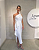 VSBW 590850 Vestido De Noiva Longuete Decote Um Ombro Babado Na Lateral Da Saia - Off White - Imagem 1
