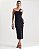 VCT 60387 Vestido Midi Decote Um Ombro - Preto - Imagem 1
