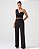 VCT 50237 Conjunto Alfaiataria Top Em Cropped Um Ombro - Preto - Imagem 1