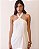 VCG 26305 Vestido Midi Frente Única em Linho - Off White - Imagem 3