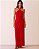 VCG 26305 Vestido Midi Frente Única em Linho - Vermelho - Imagem 1