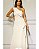 VSBW 59346 Vestido Civil Um Ombro Com Faixa Lateral - Off White - Imagem 1