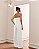 VCK 9009 Macacão Tomara Que Caia Decote Assimetrico E Pantalona Elegante - Off White - Imagem 2