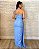 V053 Vestido De Festa Longo Semi Sereia Com Fenda Decote Um Ombro - Azul Serenity - Imagem 2