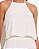 Conjunto Feminino Off White Elegante com Blusa Halter Neck e Calça Pantalona - VCT 50327 - Imagem 3