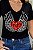 T-Shirt Bordada Pedraria Coração Asa - Imagem 2