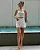 Shorts Jeans Elástico Costas MOM Off White - Imagem 3