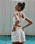 Shorts Jeans Elástico Costas MOM Off White - Imagem 5