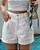 Shorts Jeans Elástico Costas MOM Off White - Imagem 1