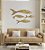 Kit 4 Peixes Marrom em Madeira Decoração Náutica Praia - Imagem 1