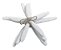 Trio de Estrelas Brancas Decorativas De Mesa em Resina 16 cm - Imagem 1