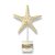Enfeite Pedestal Estrela Bege 30 cm - Imagem 1