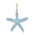 Estrela Decorativa De Parede Azul Claro em Resina 23 cm - Imagem 1