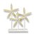 Enfeite Decorativo Pedestal Trio de Estrela Bege em Resina - Imagem 1
