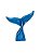 Enfeite Cauda de Baleia Azul Marinho 25 cm Decoração Náutica de Mesa - Imagem 2